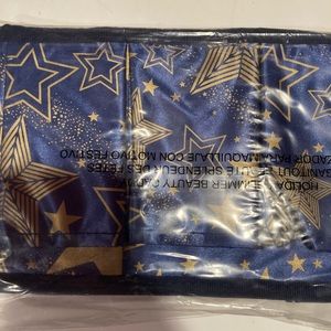 Blue and gold NWT make up bag